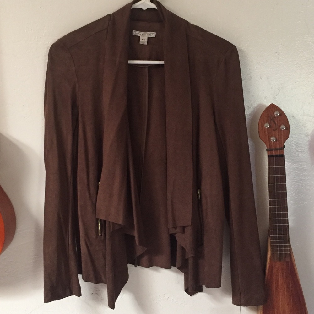 DANA BUCHMAN Jacket, Brown, Petite Small, NWT